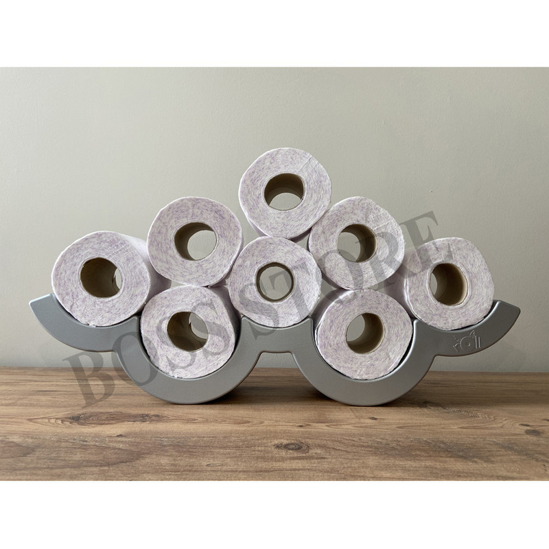 Vairāku tualetes tualetes tualetes papīra turētājs Roll auduma vannas istabas piederumi, lokšņu sienas statīvs Jauns moderns lidojošs solo uzglabāšanas dizainers