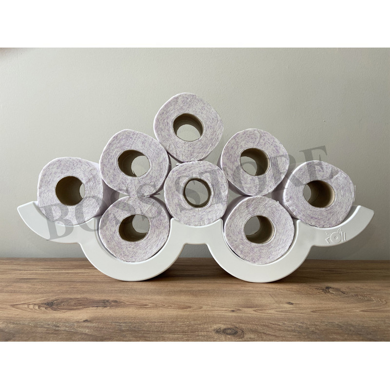 Vairāku tualetes tualetes tualetes papīra turētājs Roll auduma vannas istabas piederumi, lokšņu sienas statīvs Jauns moderns lidojošs solo uzglabāšanas dizainers