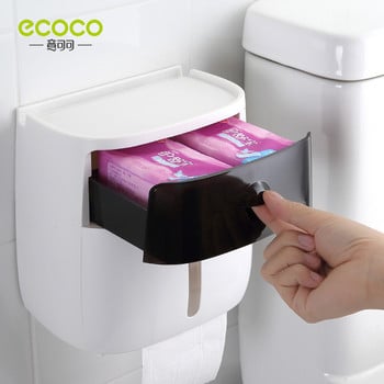 ECOCO Επιτοίχια Tissue Box Μπάνιο χωρίς διάτρηση Κουτί αποθήκευσης Αποθηκευτικός χώρος Πλαίσιο ενσωματωμένο σχέδιο με συρτάρι
