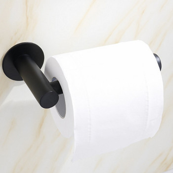 Θήκη χαρτιού υγείας Αυτοκόλλητη θήκη κουζίνας μπάνιου Κόλλα για ρολό τουαλέτας Χωρίς τρύπημα για μπαστούνι μπάνιου σε τοίχο από ανοξείδωτο