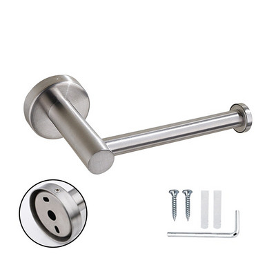 WC-papír tartó Öntapadó konyhai mosdóhelyiség ragasztó WC-henger tartó fúrás nélkül a fürdőszobai ragasztóhoz Rozsdamentes acél