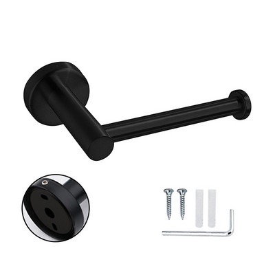 WC-papír tartó Öntapadó konyhai mosdóhelyiség ragasztó WC-henger tartó fúrás nélkül a fürdőszobai ragasztóhoz Rozsdamentes acél