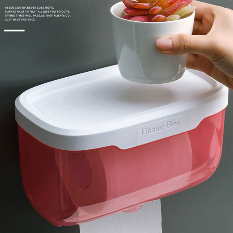 Zidna kupaonska kutija za pohranu maramica Stalak za telefon bez bušenja Držač toaletnog papira kupaonski organizator