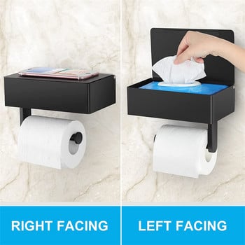 Βάση τοίχου Βάση χαρτιού τουαλέτας Αξεσουάρ χαρτιού μπάνιου Θήκες ραφιών Αυτοκόλλητη μπουνιά δωρεάν αξεσουάρ χαρτιού ρολό κουζίνας