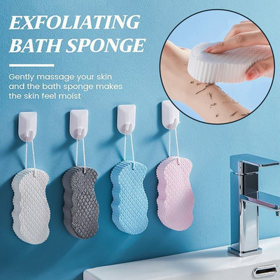 Esponja Exfoliante Μαλακό σφουγγάρι Scrubber Μπάνιο Απολεπιστικό Scrub Sponge Shower Brush Body Skin Cleaner Dead Skin Remover