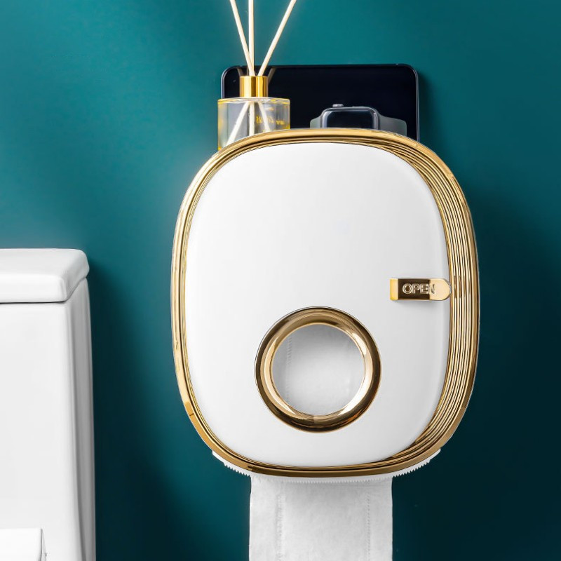 Držač spremnika za toaletni papir Kutija za maramice Zidni kupaonski organizator Dodaci Ladica Rola papira Polica Luksuzna kutija za pohranu