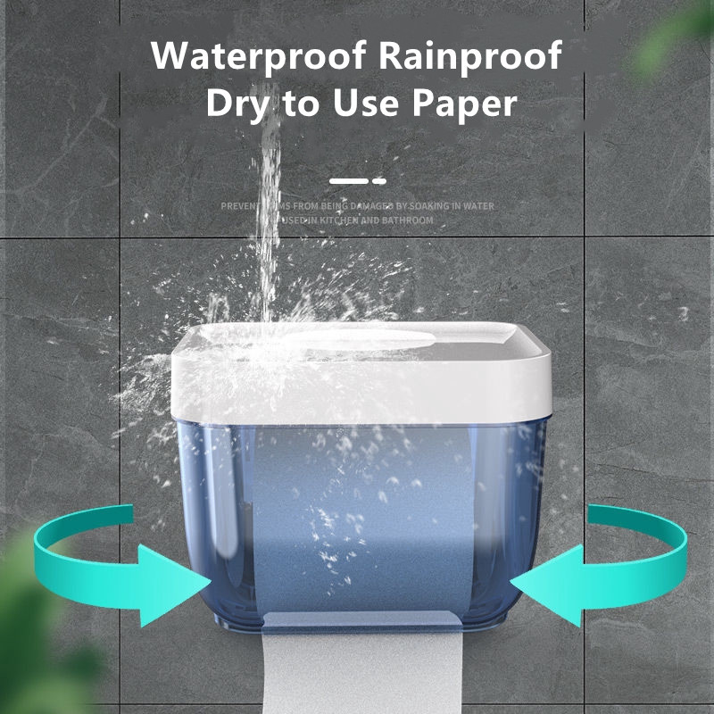 Sienas stiprinājuma vannas istabas audu glabāšanas kaste Ūdensnecaurlaidīga tualetes papīra turētājs bez perforatora tālruņa plaukta futrālis vannas istabas plauktu organizētājs