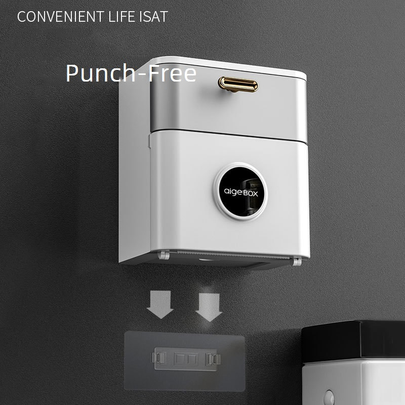 Ūdensnecaurlaidīgs tualetes papīra turētājs, papīra dvieļu turētājs, pie sienas stiprināms vannas istabas plaukts, pārnēsājams plaukts