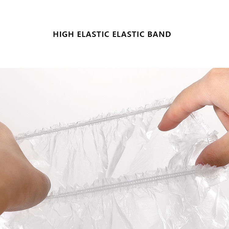 Kapa za tuširanje od 100 komada, plastična vodootporna kapa za glavu, hotelska kapa za tuširanje za farbanje kose, prozirna plastična kapa za kozmetički salon, prianjajuća