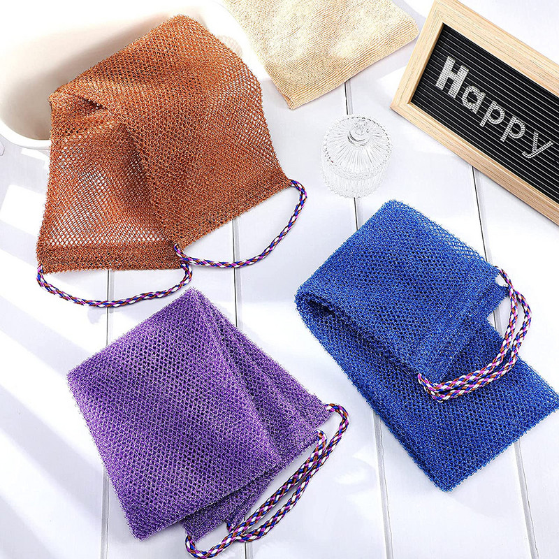 1 gab African Net Sponge, 31,5 collu African Exfoliating Body Net Scrubbing Wash Net Washcloth Long peldēšanas sūklis tīkls duša