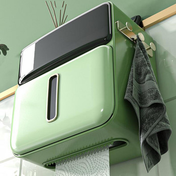 Водоустойчив държач за ролка за тоалетна хартия Поставка за хартиени кърпи Стенен монтиран калъф за стойка за Wc хартия за тоалетна хартия Аксесоари за баня