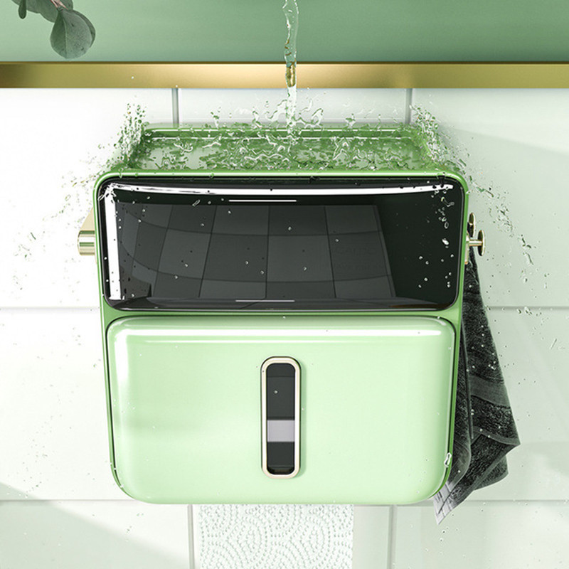 Vandeniui atsparus tualetinio popieriaus ritinėlių laikiklis Popierinio rankšluosčio laikiklis Sieninis WC popieriaus stovo dėklas tualetiniam popieriui vonios kambario priedams