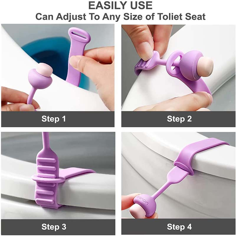 Silikona tualetes vāka pacēlājs, neslīdošs, regulējams lietojams tualetes rokturis, pārsegs Vannas istabas tualetes sēdekļa piederumi