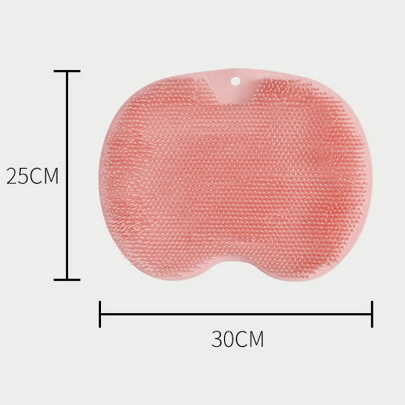 Muguras pēdu mazgāšanas birste ar piesūcekņiem Masāžas spilventiņš pēdu muguras masāžas paklājiņš Skruberis Muguras vannas birste Pretslīdēšanas tīra atmirušās ādas vannas istaba