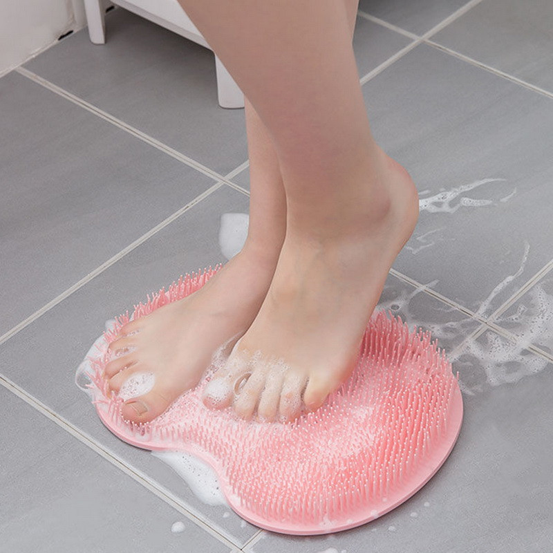 Suction Cup Foot Washing Brush Massage Pad Foot Massage Pad Scrubber Back Bath Brush Anti-Slip Clean Dead Skin Bath