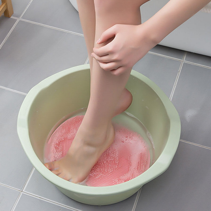 Suction Cup Foot Washing Brush Massage Pad Foot Massage Pad Scrubber Back Bath Brush Anti-Slip Clean Dead Skin Bath