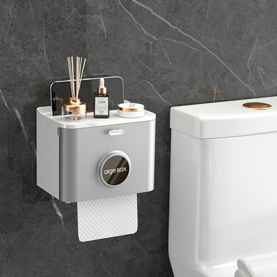 Vodootporan držač toaletnog papira bez noktiju Držač papirnatih ručnika Zidna polica za kupaonicu Kuhinjska kutija za pohranu Prijenosni stalak