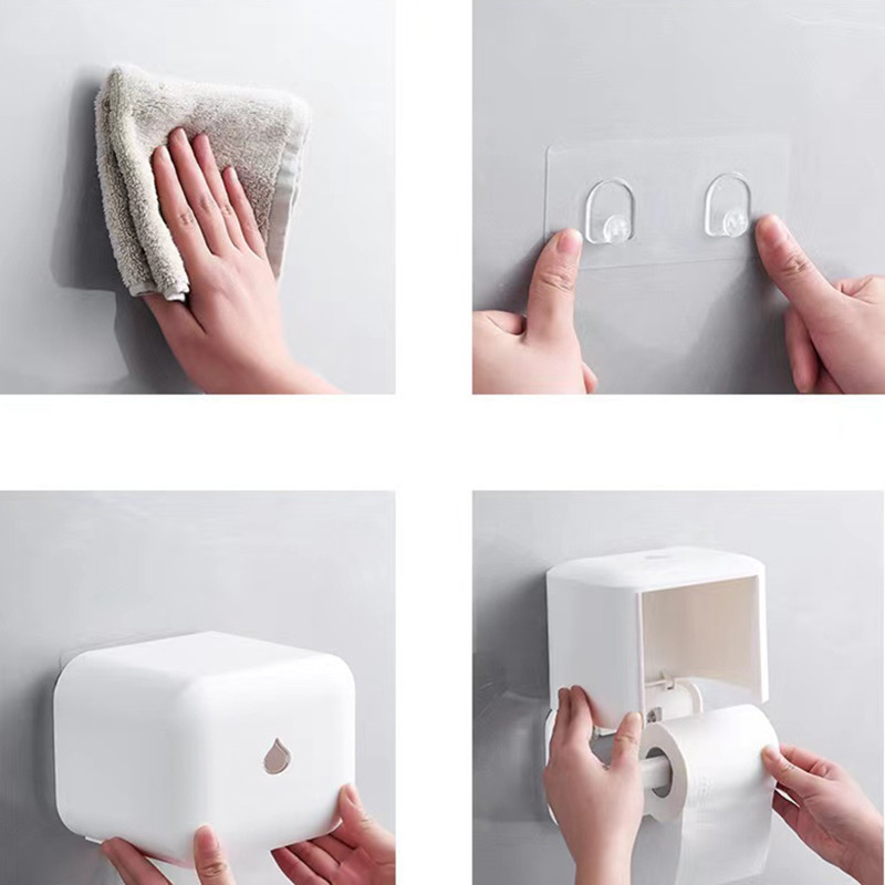 Držač toaletnog papira Kutija za toaletne maramice Kutija za pohranu na zid Višenamjenska vodootporna kupaonska galanterija Skladištenje kućnih potrepština