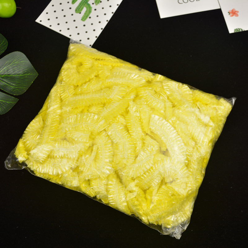 100KOM jednokratna kapa za tuširanje, elastična mrežasta netkana kapa za kupanje za nadogradnju trepavica, prozirna, vodootporna kapa za kosu, kape za tuširanje