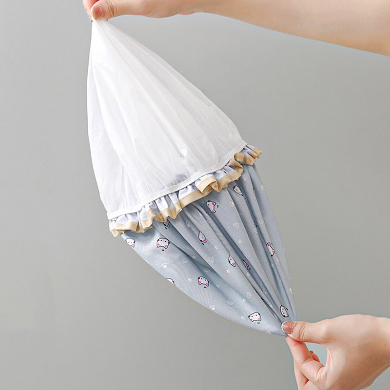 Divu slāņu dušas vāciņš ūdensizturīgs sieviešu virtuves ūdensizturīgs dūmu necaurlaidīgs ūdensizturīgs peldēšanai pieaugušo sieviešu šampūns, pūkains zibspuldze