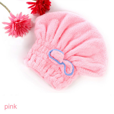 Slatka crtana kapa za tuširanje Turban za kosu od koraljnog flisa Kapa za kupaonicu Prijenosna ženska kapa za suhu kosu Brzosušivi omotani ručnik 1 kom.