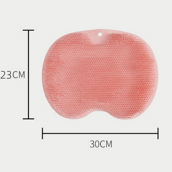 Масажна подложка Душ Масажна подложка за крака Скраб за гръб Четка за баня Силиконова с вендуза Подложка за баня против плъзгане Почистете мъртвата кожа