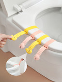 Karikatūras silikona tualetes vāka pacēlājs, neslīdošs sprādzes dizains, mīksts rokturis, netīrumus izturīgs tualetes sēdekļa aksesuāri