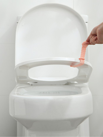 Карикатурен силиконов повдигач на капака на тоалетната чиния Неплъзгаща се катарама Дизайн Мека дръжка Устойчиви на мръсотия Аксесоари за тоалетна седалка