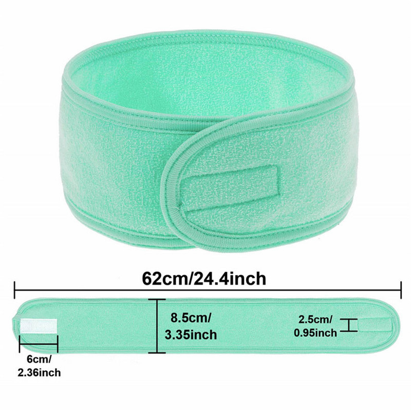 1Gb Sievietēm regulējama matu lente Aplauzums Dvieļi Matu ietīšana Galvas Lente Stretch Salon SPA Sejas galvas saite Matu aksesuāri Dušas cepure