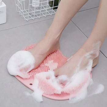 Πλύσιμο ποδιών σιλικόνης μπάνιο απολεπιστικό ντους Μασάζ μπάνιου Αντιολισθητικό χαλάκι μπάνιου πλάτης βούρτσα ποδιών πλύσιμο σώματος Εργαλείο μπάνιου καθαρισμού