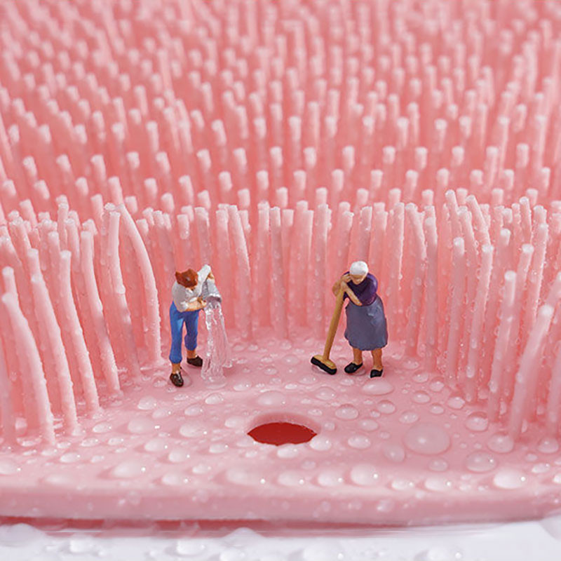 Silikona mazgāšana pēdām Vannas istabas pīlings dušas masāžas vannošanai Neslīdošs vannas paklājiņš Muguras birste pēdu mazgāšanai ķermeņa tīrīšanas peldēšanas rīks