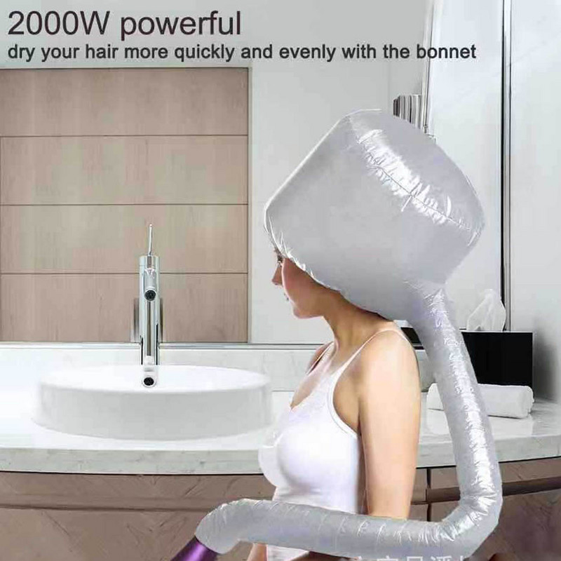 Sliver pārnēsājama mīksta matu žāvēšanas vāciņš, regulējams sieviešu matu pūšanas ātrās žāvēšanas vāciņš Mājas frizieru salona piederumi