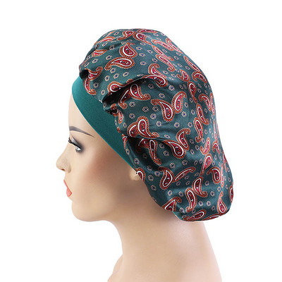Új haj szatén motorháztető alvó zuhanysapkához Selyem motorháztető motorháztető női éjszakai alvás sapka fejfedő széles rugalmas szalag