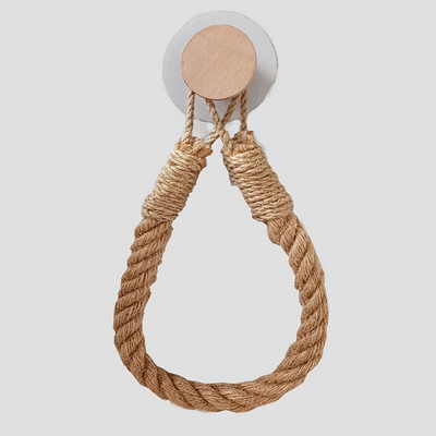 Retro papīra dvieļu plaukta dozators bez perforatora tualetes salvetes turētājs, piekarināms virve Vannas istabas dvieļu turētāja dekors