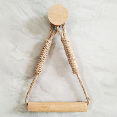 Retro papīra dvieļu plaukta dozators bez perforatora tualetes salvetes turētājs, piekarināms virve Vannas istabas dvieļu turētāja dekors