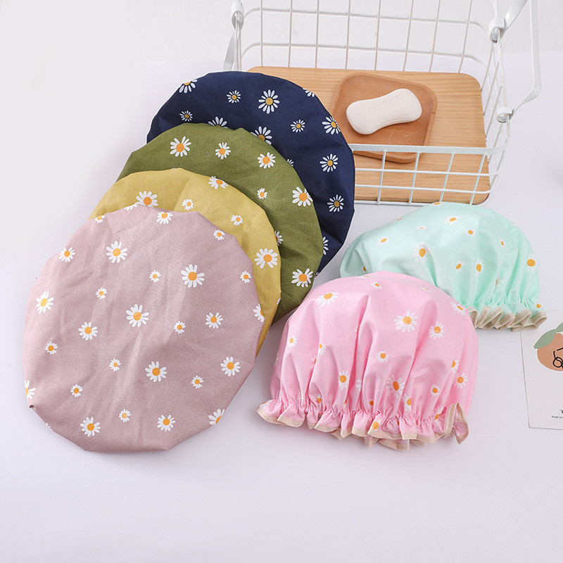 Ženska navlaka za tuširanje Šešir Dvoslojni pribor Vodootporni debeli kupaonski dodaci Kapa za kosu