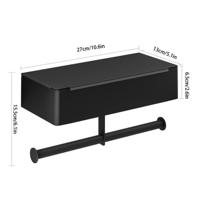 Roostevaba tualettpaberi hoidik koos riiuliga Vannitoa loputatavate niiskete salvrätikute jaoturi seinakinnitus WC paberist telefonihoidja salvrätikuga karbid