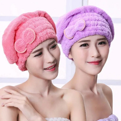 Μικροΐνες Quick Drying Hair Drying Bath Spa Bowknot Wrap Καπέλο πετσέτας για μπάνιο Αξεσουάρ μπάνιου Καπάκι ντους για γυναίκες Καπέλο μαλλιών