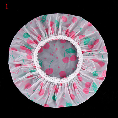 Matēta apdrukāta mežģīņu dušas cepure Bieza ūdensnecaurlaidīga peldcepure Daudzkrāsu ziedu apdruka pret dūmu cepure Matēta vannas cepure sievietēm