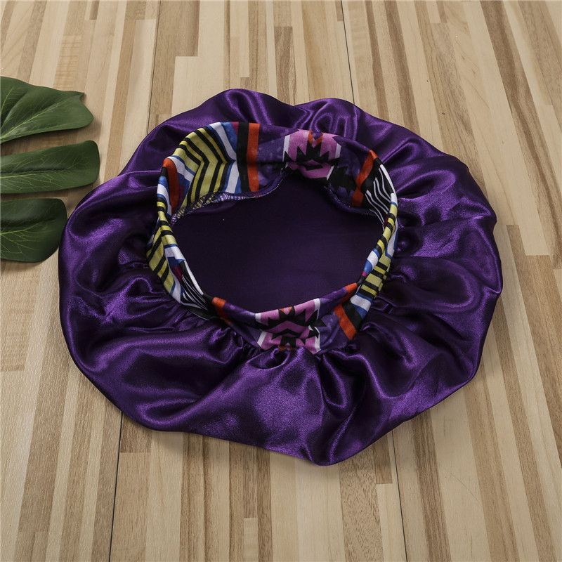 Ženska satenska kapa s šeširom Modna ženska elastična široka traka za zaštitu kose Pokrivalo za glavu Noćna kapa za spavanje
