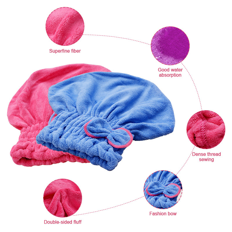 Brzo sušenje kose Kapa ručnika Bowknot Wrap Kapa ručnika za tuširanje Za žene Spa Ručnik za sušenje kose Turban za kosu od mikrovlakana koji se brzo suši