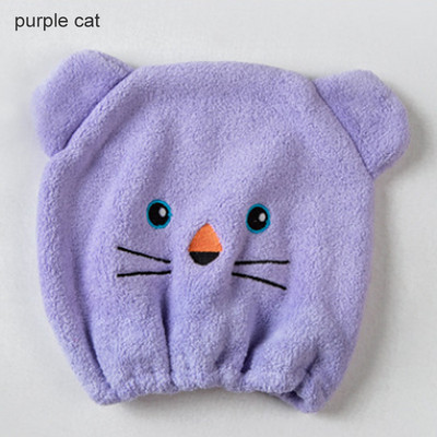 1kom slatkih crtanih filmova Brzo sušenje kose umotani ručnici Šešir za suhu kosu Kape za kupanje Prijenosna kapa za tuširanje od koraljnog flisa Dodaci za kupanje