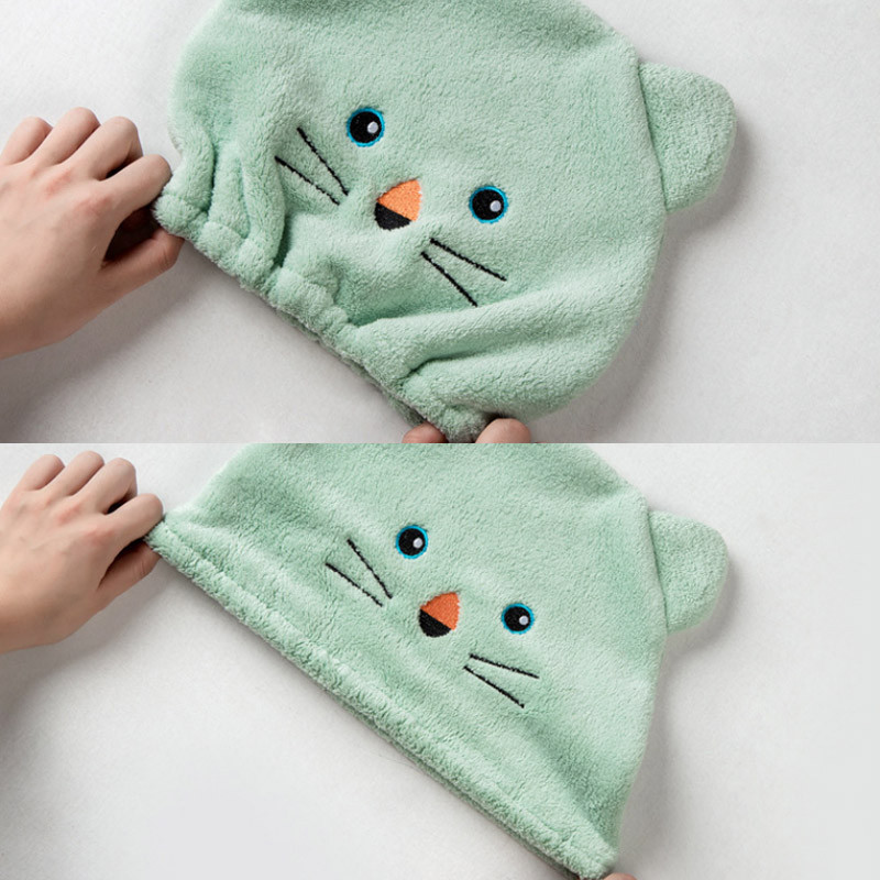 1kom slatkih crtanih filmova Brzo sušenje kose umotani ručnici Šešir za suhu kosu Kape za kupanje Prijenosna kapa za tuširanje od koraljnog flisa Dodaci za kupanje