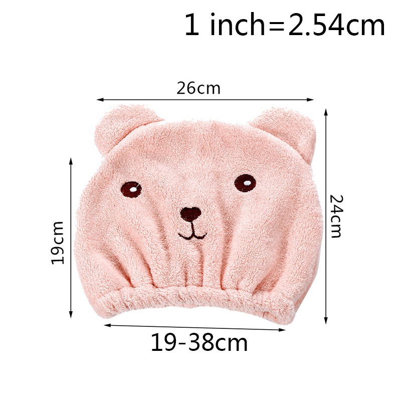 Jauka matu žāvēšana cepures dvielis Ātri nožūstošs dušas vāciņš Spēcīgi absorbējošs žāvēšanas mīksts multfilms bērniem