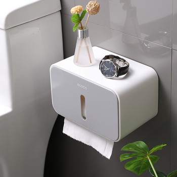 ECOCO Αδιάβροχο ρολό μπάνιου Paper Box Κουτί τουαλέτας Κουτί χαρτιού υγείας Επιτοίχιο Storage Tissue Pump Εργαλεία αποθήκευσης μπάνιου σπιτιού