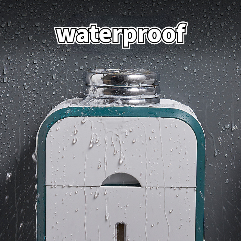 Augstas kvalitātes tualetes papīra kastīte bez perforatora salvešu turētājs, ūdensnecaurlaidīgs glabāšanas statīvs pie sienas stiprināms vannas istabas tualetes piederumu uzglabāšanas kaste