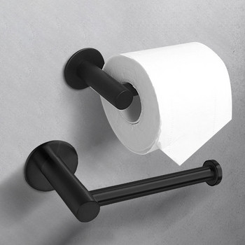Държач за тоалетна хартия Самозалепващ се кухненски тоалетен държач за тоалетна ролка Без пробиване за баня Залепете на стената от неръждаема стомана