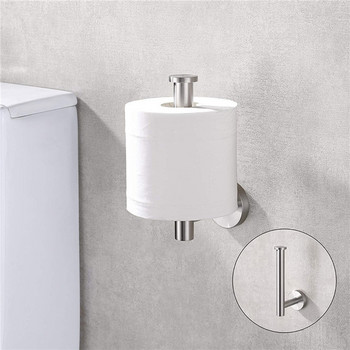 Държач за тоалетна хартия Самозалепващ се кухненски тоалетен държач за тоалетна ролка Без пробиване за баня Залепете на стената от неръждаема стомана