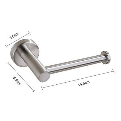 Držač toaletnog papira Samoljepljivi ljepljivi držač toaletnog papira za kuhinju i kupaonicu Bez bušenja za kupaonicu Nalijepite na zid od nehrđajućeg čelika