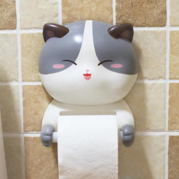 Творческа котешка баня Поставка за ролка тоалетна хартия Закачалка Поставка за салфетки